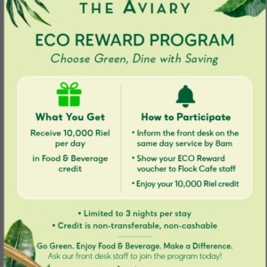 Eco Reward Program at The Aviary Hotel