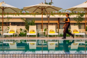 Staff at Rooftop Pool | The Aviary Hotel